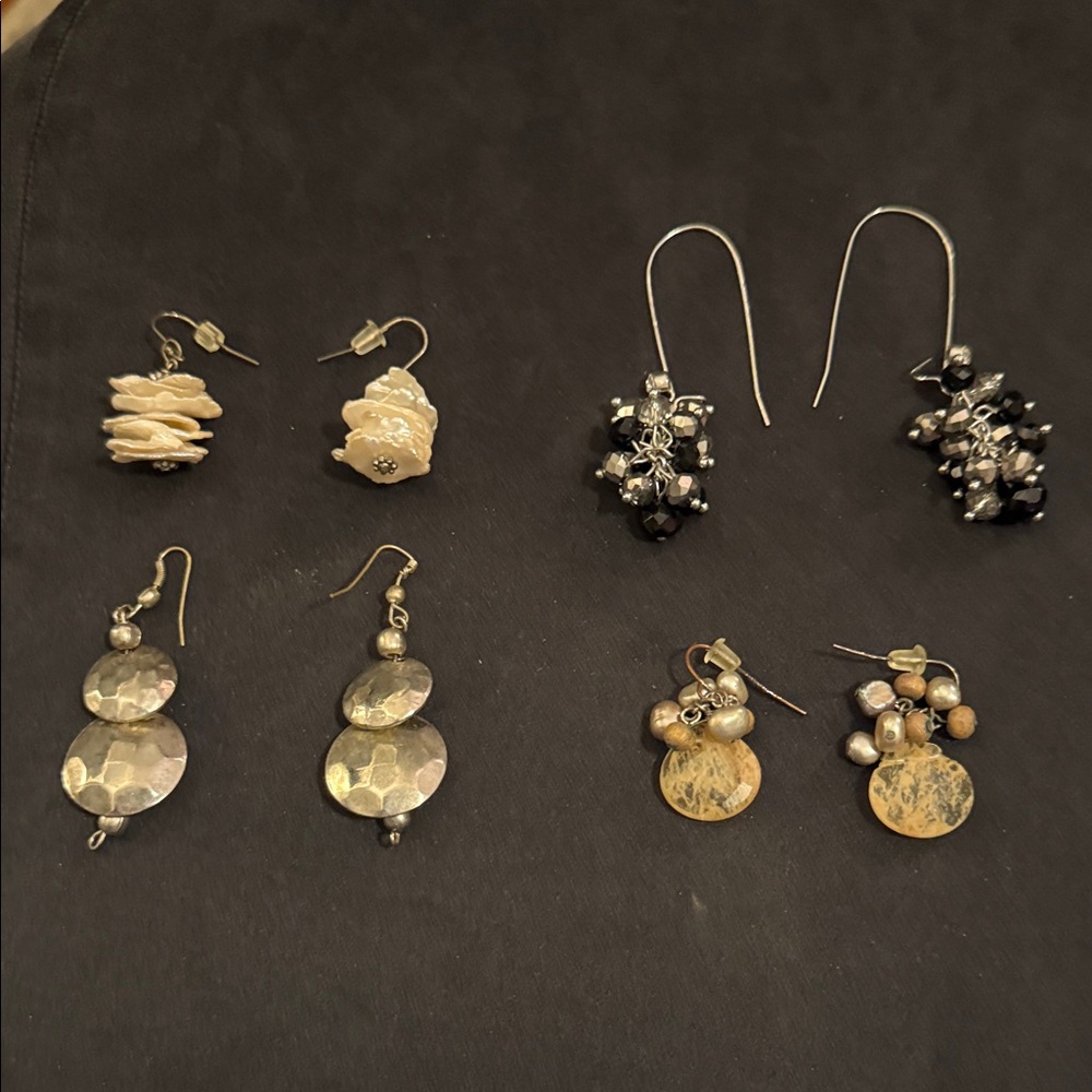 Elegant Mixed Metal and Pearl Earring Bundle